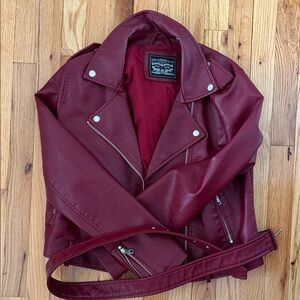 Levi's Women's Burgundy Leather Jacket